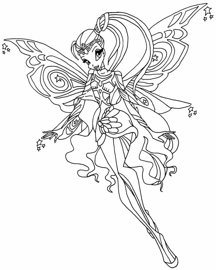 Descargar dibujos para colorear Winx Club Libro de colores, Páginas para colorea