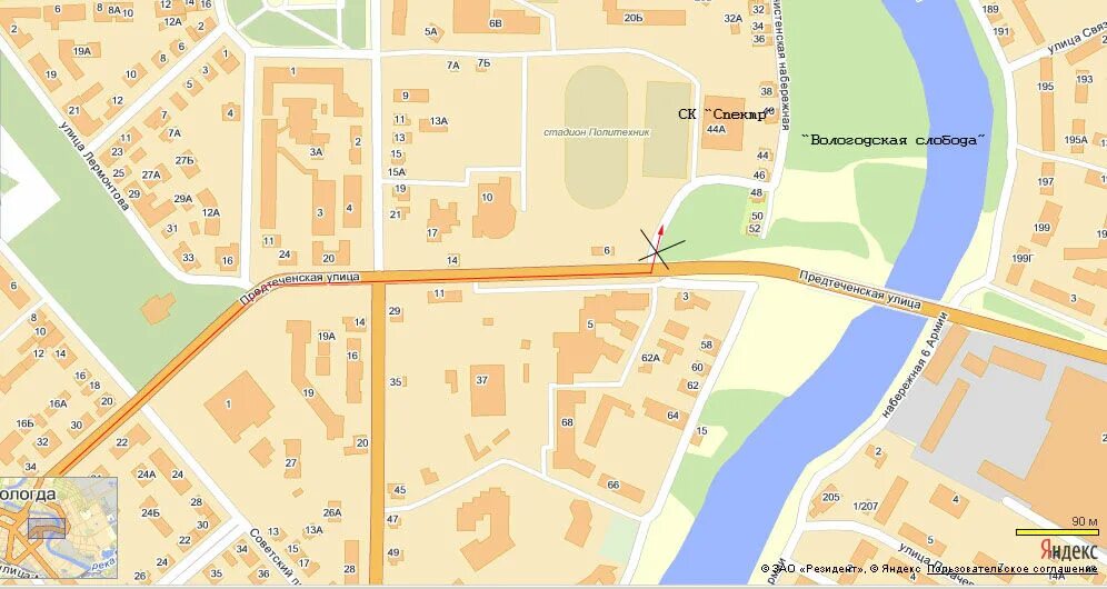 Вологда на карте. Вологда карта города с улицами. Карта Вологды с улицами и номерами домов.