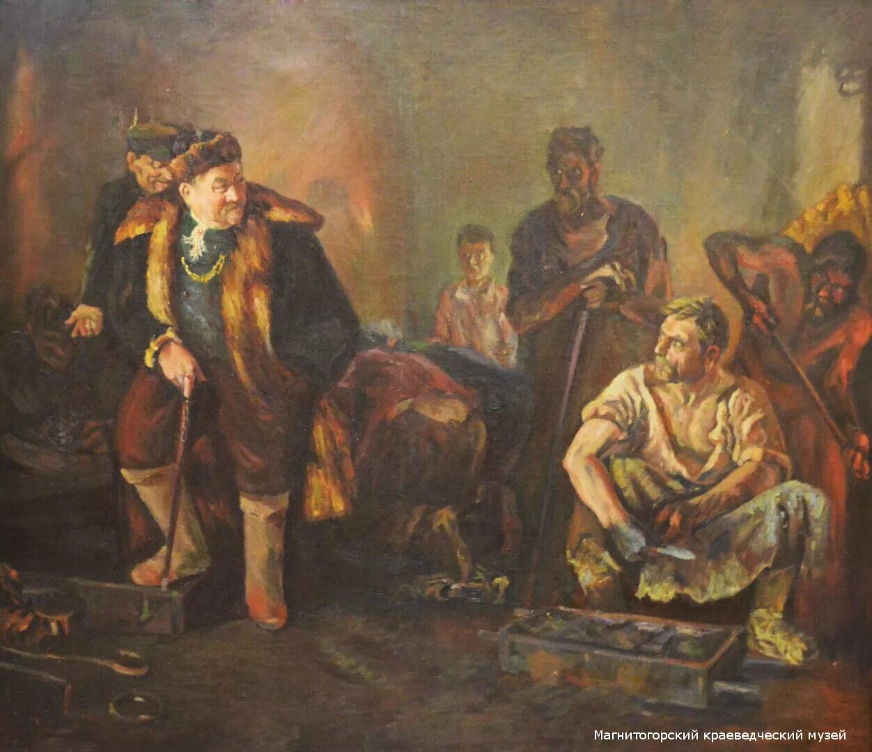 б. иогансон на старом уральском заводе картина. завод демидовых 18 век урал. листобойный цех 1830г. демидовские металлургические заводы.