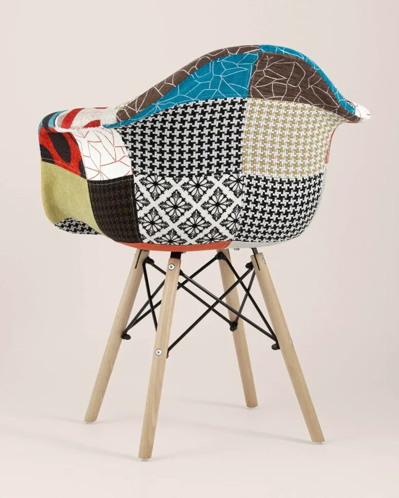 Стул пэчворк. Кресло dsw пэчворк. кресло eames dsw пэчворк. стул-кресло eames style daw patchwork. стул eames dsw пэчворк.