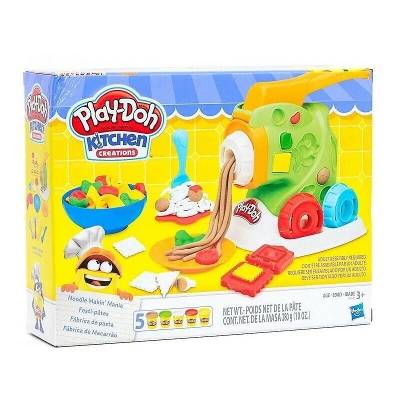 Modeling and play. Игровой набор play-doh e7776 машинка для лапши. макарономания.