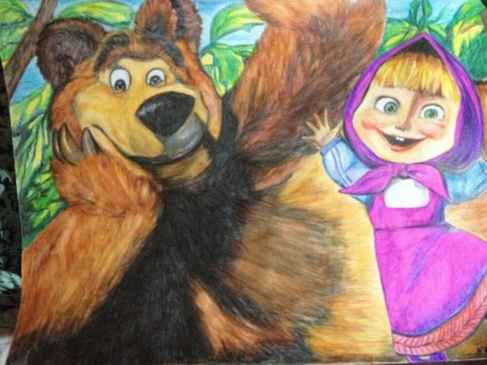 Маша и медведь разноцветной краской. Маша и медведь рисунок. Маша рисунок. Машка и медведь рисунки. Маша и медведь рисунок для детей.