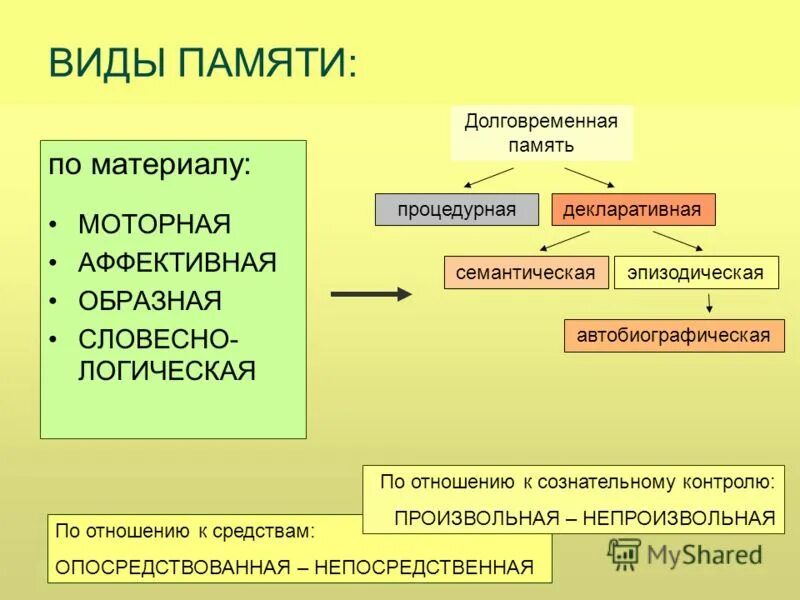 Результат памяти. Виды памяти. Память это в психологии. Виды памяти в психологии. Виды памяти моторная.