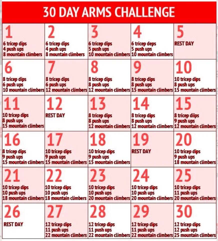 May 30 day. 30 Days Challenge. Arm Challenge Day 30. 30 Day Fit Challenge Workout.