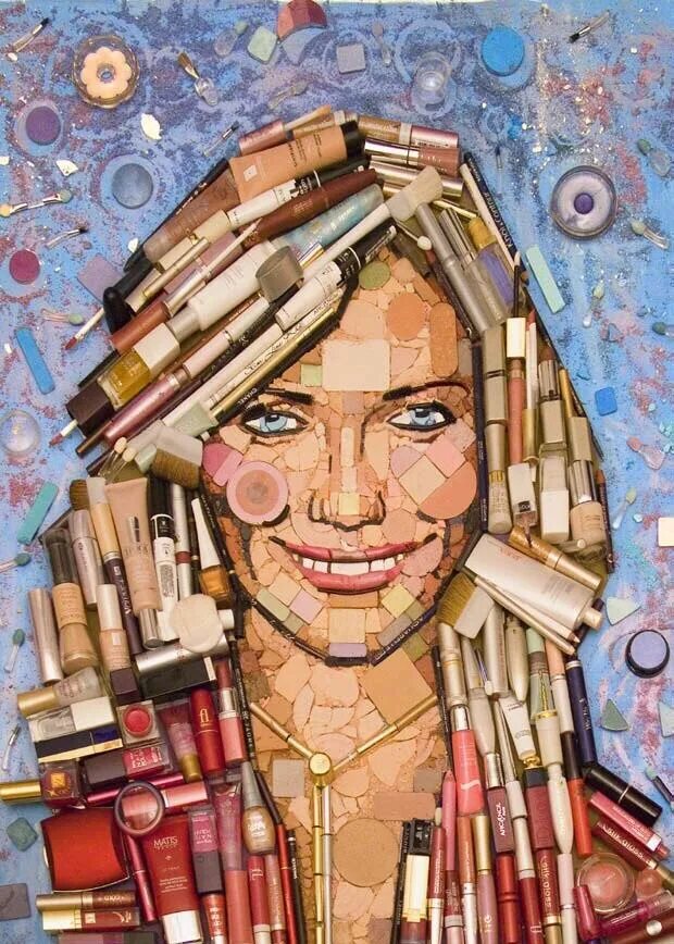 Рисунки разными материалами
