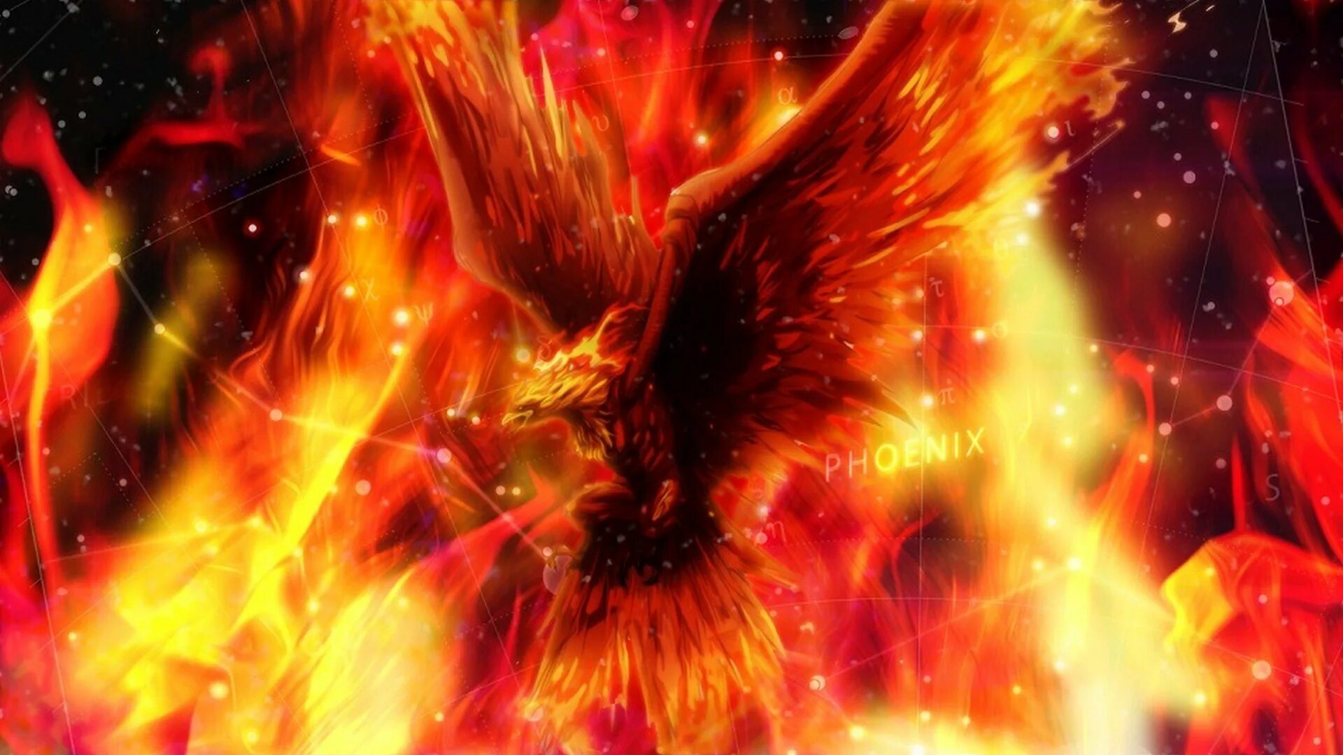 Огня задора. Огненный Сокол Рарог. Рарог дух огня. Птица Феникс Возрождение из пепла.