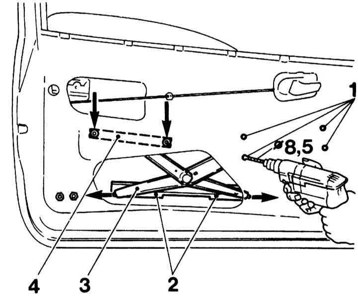 Опель ремонт задней двери. Схема стеклоподъёмник Опел Вектра b 1997. Привод стеклоподъёмника правый Opel Corsa d.