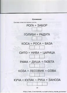 Слова из заданных слогов