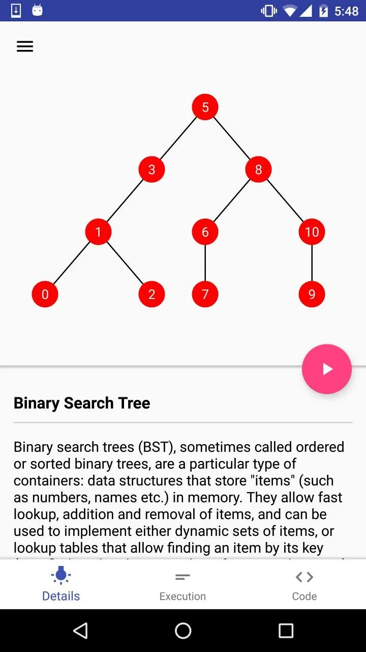 Algorithms visualization