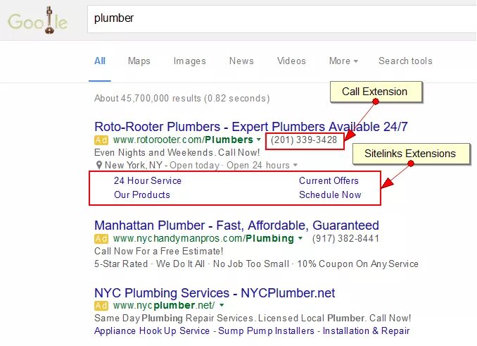 Ad extension