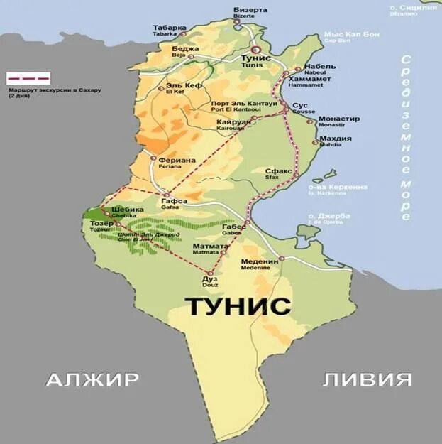 Город тунис где. Тунис на политической карте. Тунис на карте. Физическая карта туниса. Карта туниса с городами на русском языке.