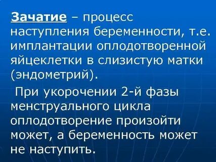 Процесс зачатия