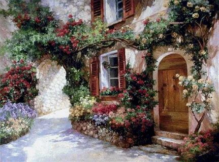 France Landscape. - paul guy gantner painter.scenarys.flowers and gardens. ...