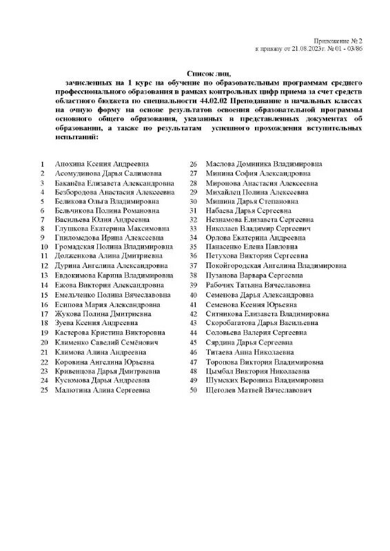 Приказы о зачислении 2025. Приказы о зачислении 2025
