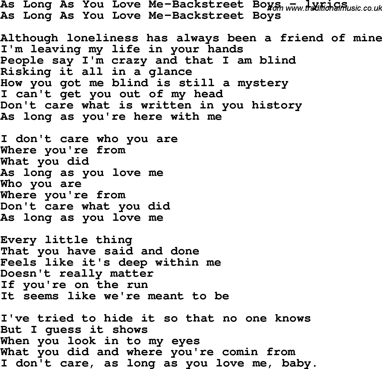 Английская песня про любовь текст. As long as you Love me Backstreet boys текст. As long as you Love me текст. One Love текст. Love you текст.