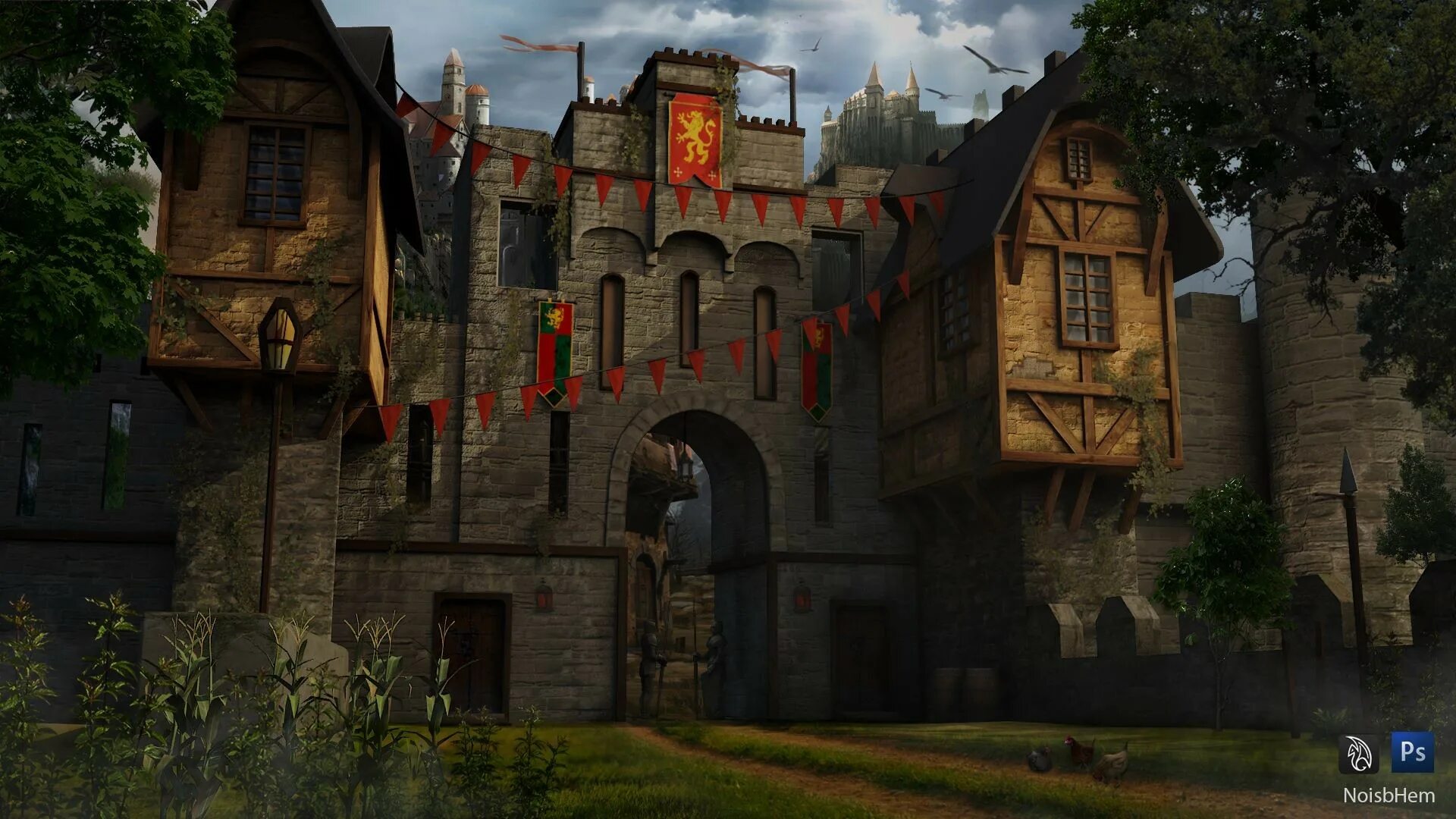 A medieval town. Островной город средневековье. A medieval town. Medieval concept art город. A medieval town.