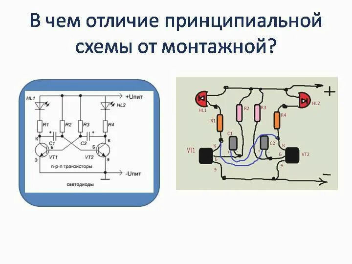 Чем отличаются схемы. Монтажная электрическая схема пример. Принципиальные и монтажные электрические схемы. Принципиальная и монтажная электрическая схема отличие. Монтажная схема пример простая.