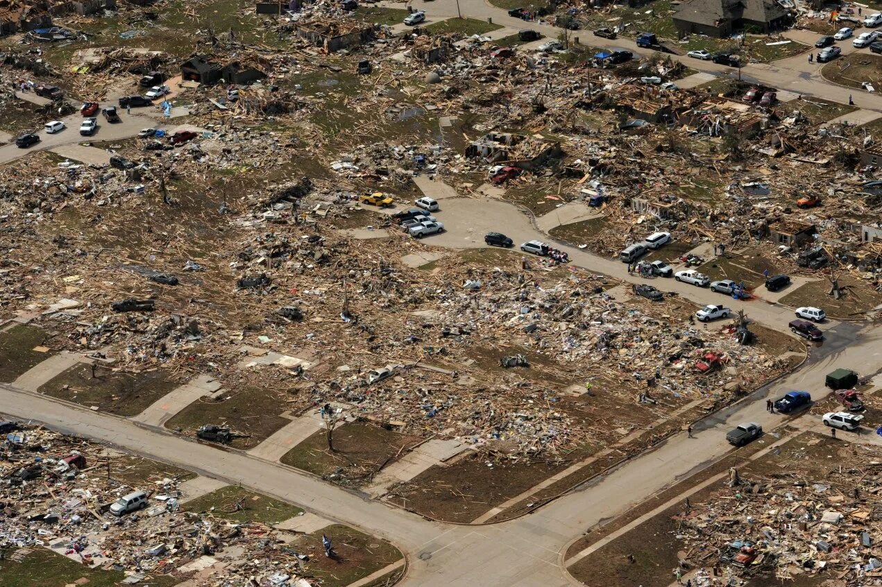 Disaster area. Оклахома пригород. Мур, Оклахома затопление.