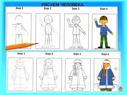Нарисовать человека 6 лет