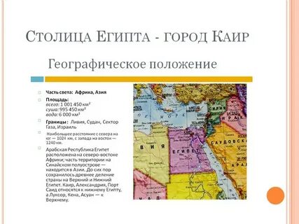 Место расположения египта