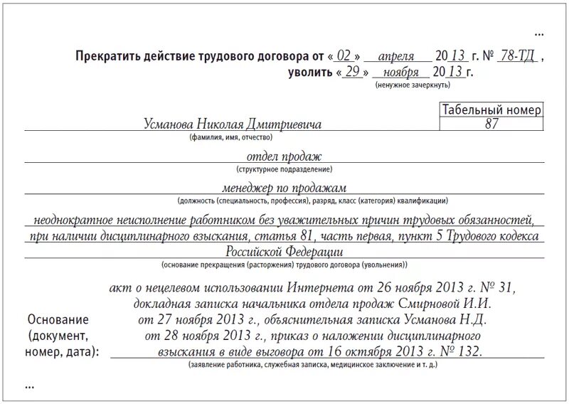 Увольнение работника за выговоры. ТК РФ дисциплинарное взыскание образец приказа. Увольнение сотрудника за невыполнение должностных обязанностей. Приказ о дисциплинарном взыскании образец увольнение. Как уволить работника за неисполнение должностных обязанностей.