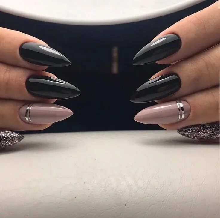 BASIC BLACK Press on Nails-black Nails-long Short Nails Luxury Nails-reusable Na