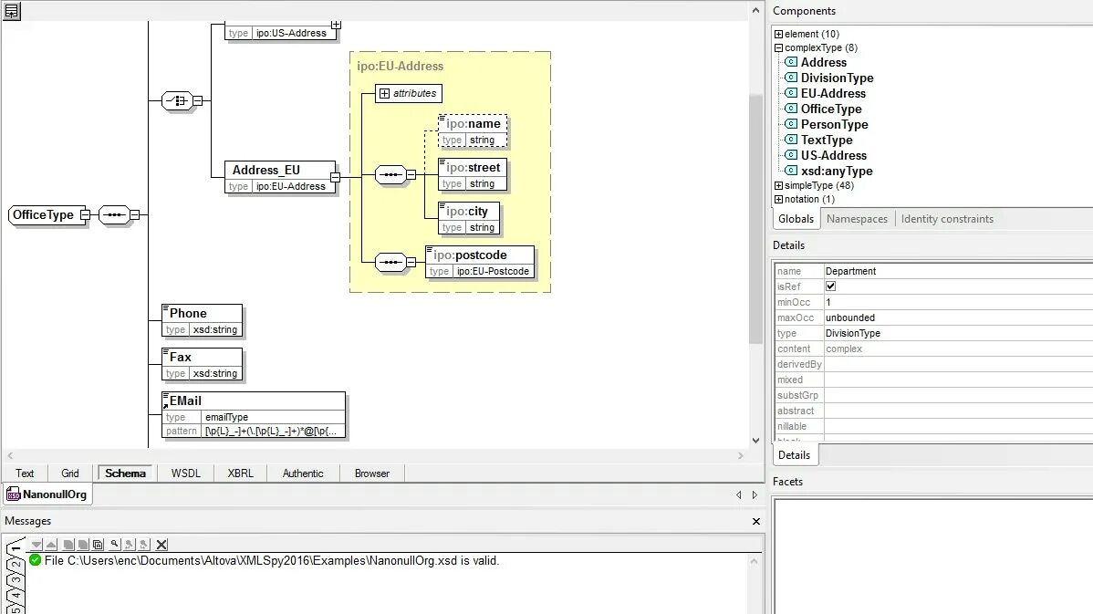 Schema element content ошибка проверка по xsd. Altova xmlspy. xsd altova. схема в altova. altova umodel.