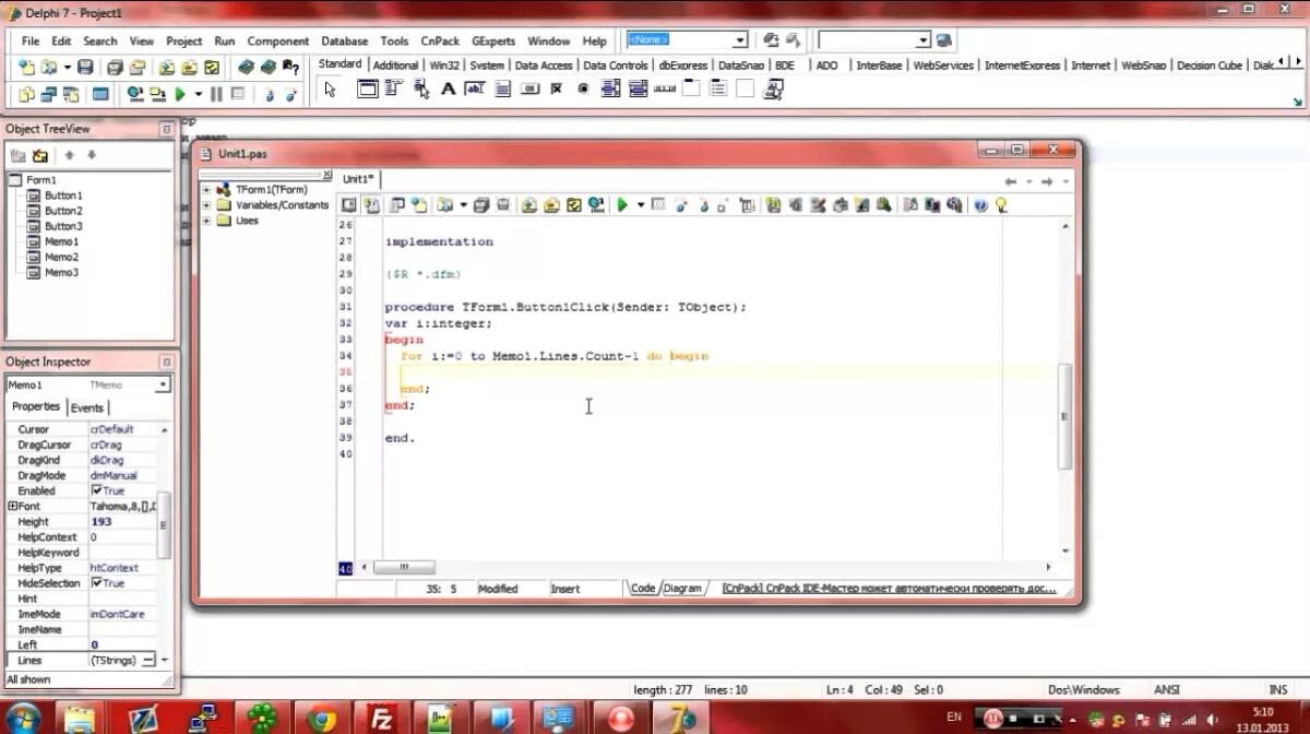 Delphi указатели. Циклы в делфи. delphi (язык программирования). уроки delphi 7. цикл for delphi.