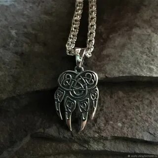 Подвеска лапка серебро