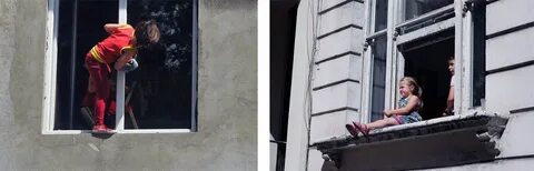 Дети увидели студентов в окне