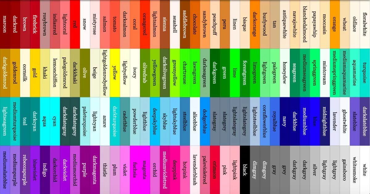 Css image color. Названия цветов в html. цвета html. палитра цветов css. цвет фона в html.