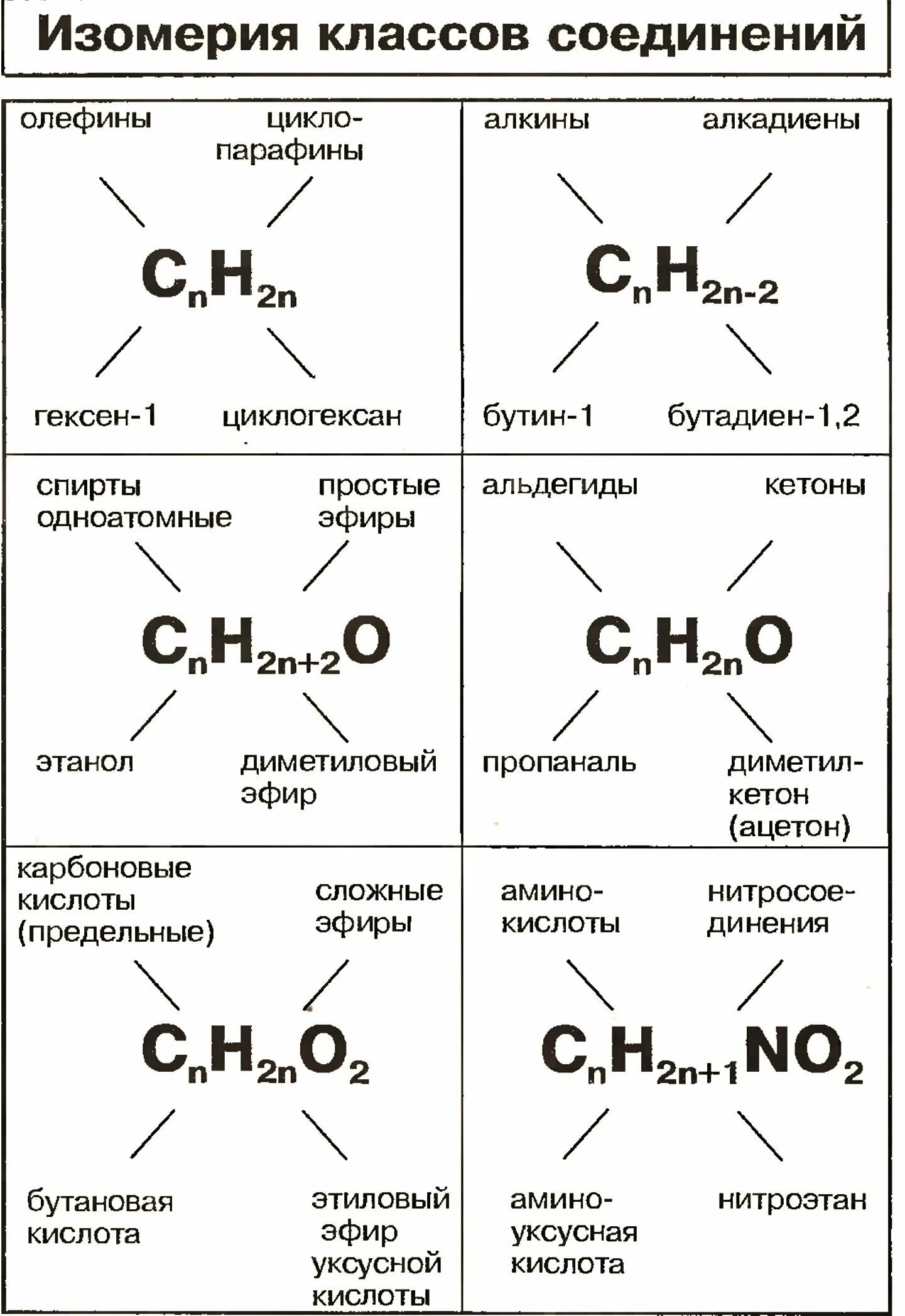 Основные виды изомерии