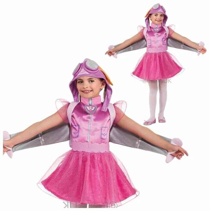 карнавальный костюм розовый. детский костюм скай щенячий патруль. карнавальный костюм розовый. костюм супергероя для девочки. костюм на новый год для девочки.