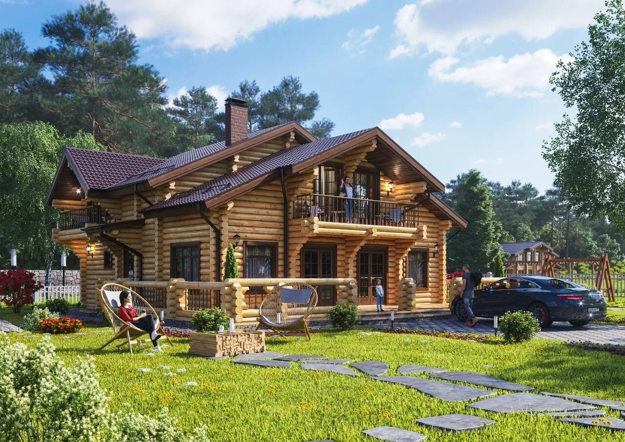 Красивые дома из бревна. Деревянный дом. дом из сруба. красивый дом из сруба. современные дома из бревна.