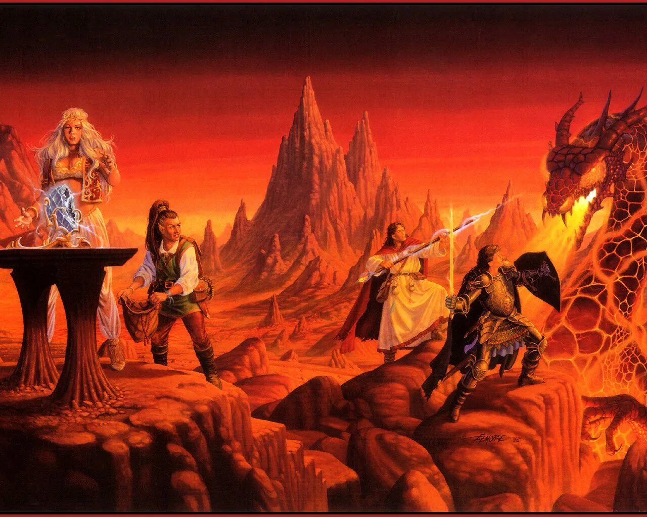 Фэнтези полные циклы. Ларри Элмор Dragonlance. Larry Elmore Dragonlance. Ларри Элмор картины Dragonlance. Рейстлин Маджере Ларри Элмор.