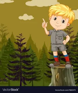 Мальчики идут в лес