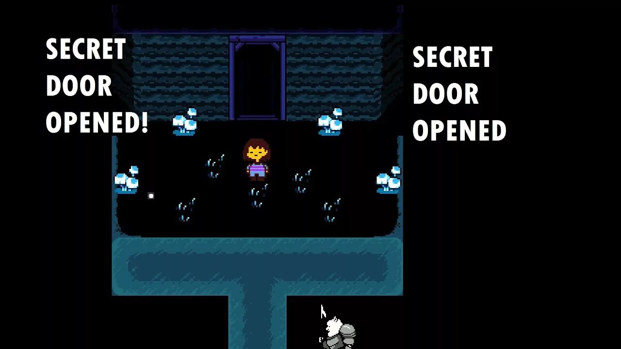 Undertale secret. Дверь в водопаде андертейл. Undertale Secret Door opened!. Дверь Санса. Андертейл дверь в комнату разрабов.