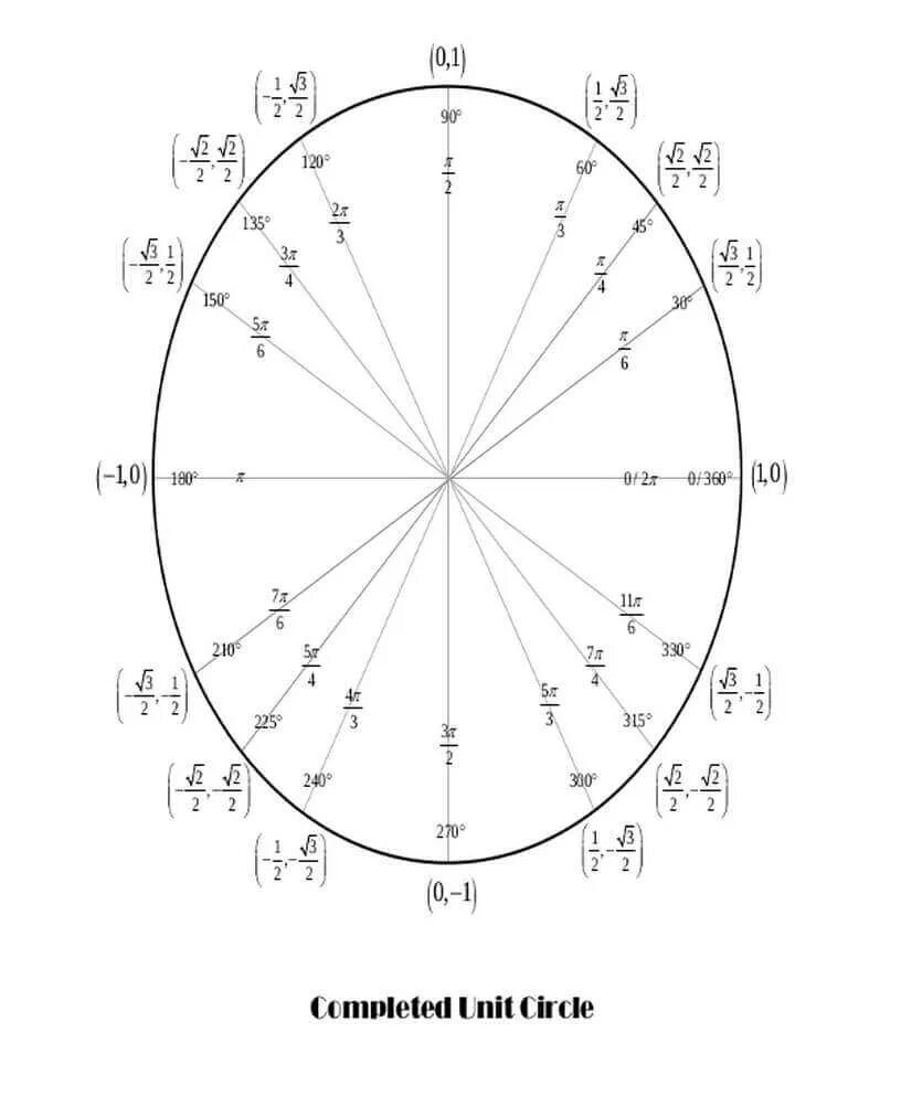 Круг п 12. Единичная окружность. Единичная окружность со значениями. Единичная окружность синус косинус. Unit circle.