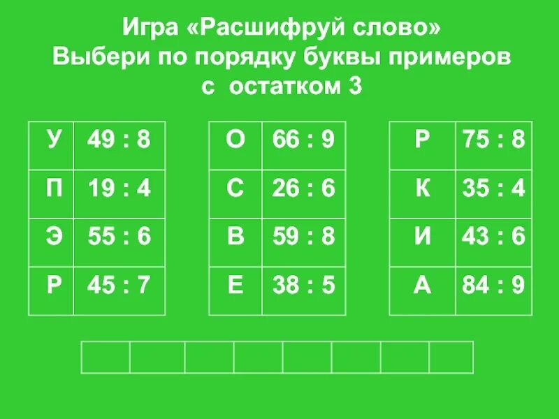 Остаток деления выражения на число