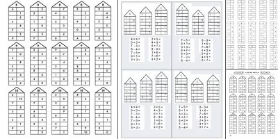 состав числа до 20 домики распечатать