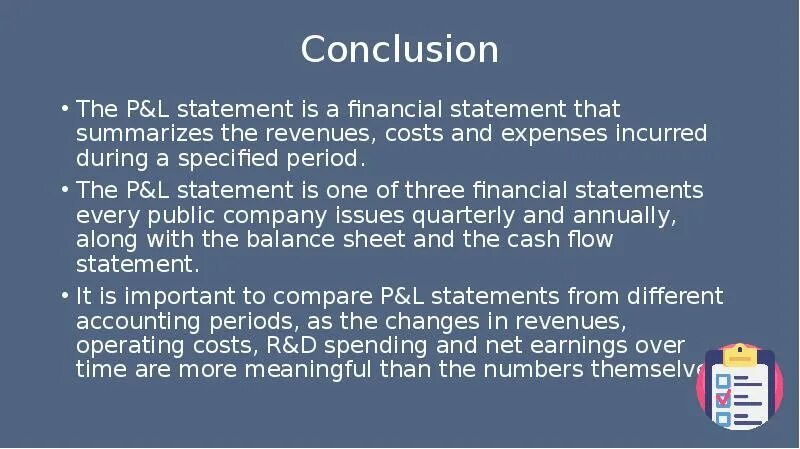 P L для презентации. A is simply a Financial Statement that summarizes Key Financial. Opening Statement is. Statement is over