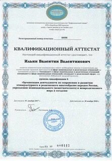 Регистрационный номер профессионального стандарта