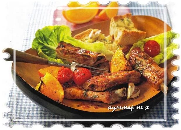 Свиные ребрышки с апельсином. Фото ребрышки с апельсинов. Ребрышки с апельсином. Свиная корейка с апельсинами. Апельсиновая глазурь для мяса.