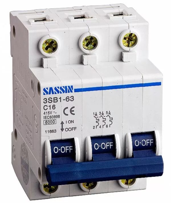 Автомат Sassin 3sb1-63. Sassin 3sb1-63 c16. Sassin автоматический выключатель 16а. Sassin 3sb1-63 25a.