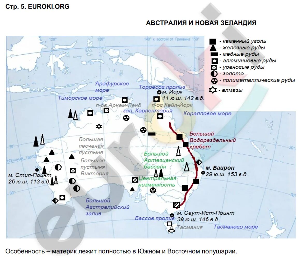 Крайние точки Австралии и географические координаты на карте. Крайние точки Австралии и их географические на карты. География 7 класс контурные карты Австралия и новая Зеландия. География 7 класс контурные карты Австралия гдз.