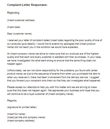 Response write. Letter of complaint example. response to complaint letter. complaint letter sample. customer complaint letter response template.