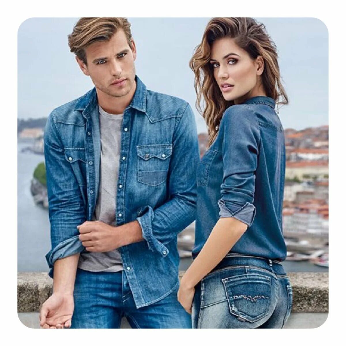 Реклама джинсов. Реклама джинсовой одежды. Пара в джинсовой одежде. Красивые стильные пары.