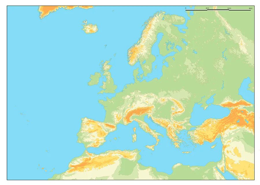 Океан на западе европы. Карта рельефа Европы. Карта рельефа Западной Европы. Карта евпропыфизическая. Физический атлас Европы.