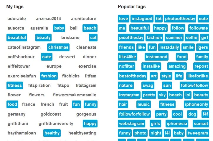 Showing 150 most popular tags