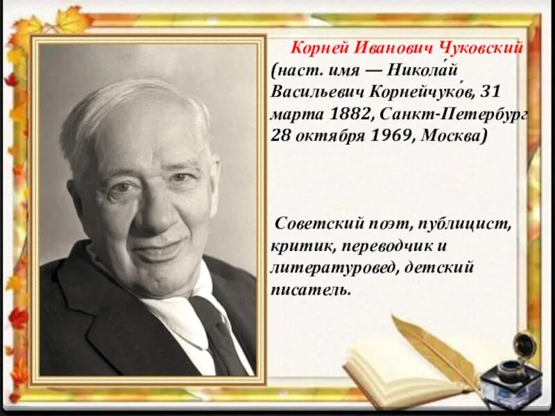 Как фамилия николаю писателю. Чуковский писатель. Чуковский портрет писателя. Детям о писателях Чуковский.